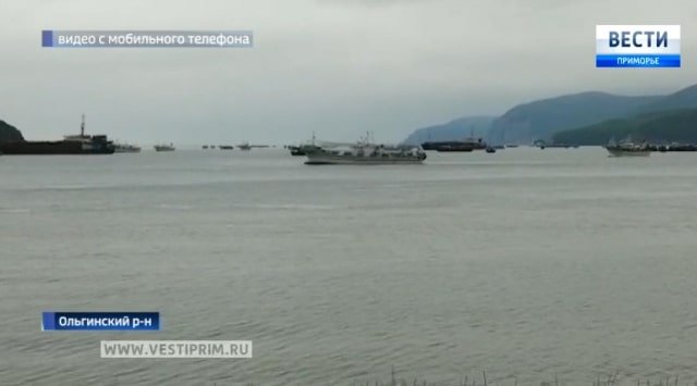 Foreign ships look for shelter in Olga bay