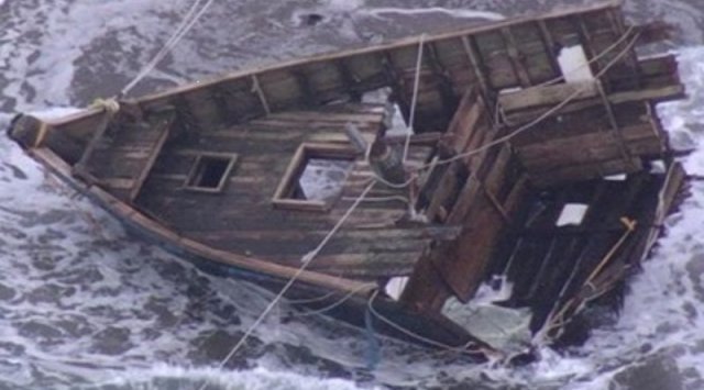 A ghost ship with dead people on board was found in the Sea of Japan